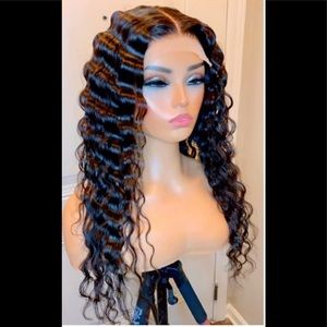 T&k crimped closure wig